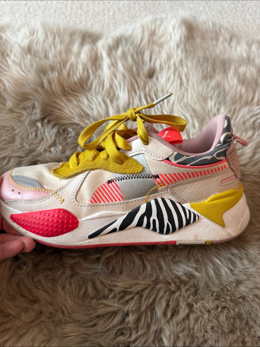 Puma Multi-Accent Chunky Sneaker in Yellow, Pink & Black